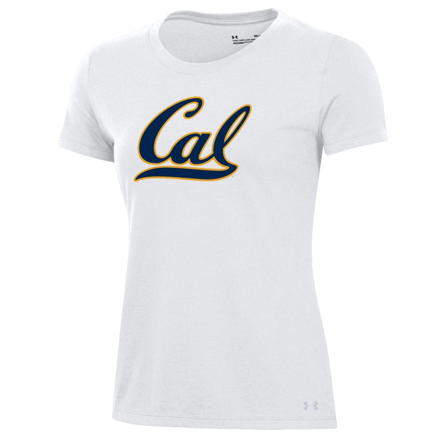 U.C. Berkeley Under Armour Script Cal performance cotton T-Shirt-White-Shop College Wear