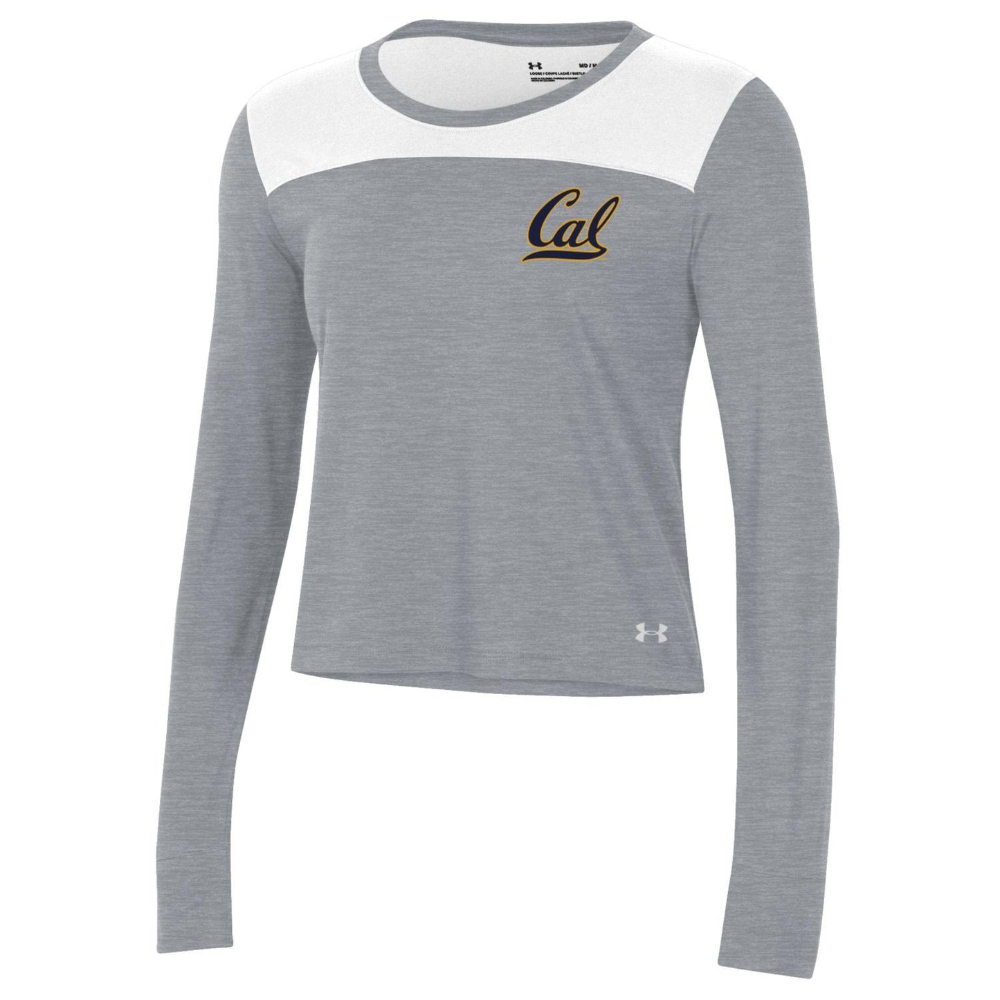 U.C. Berkeley Cal Under Armour Women's Long Sleeve T-Shirt-Grey-Shop College Wear